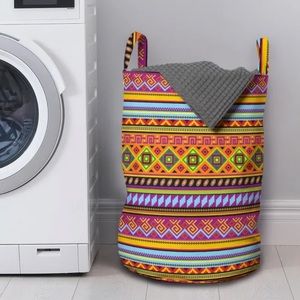 NWT Wayfair Mexican Laundry Bag, Colorful w/ Geometric shapes